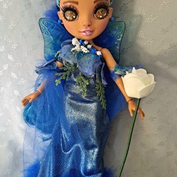 Tiny Elegance an ooak Rainbow high doll art custom repainted fairy wings - Picture 8 of 13